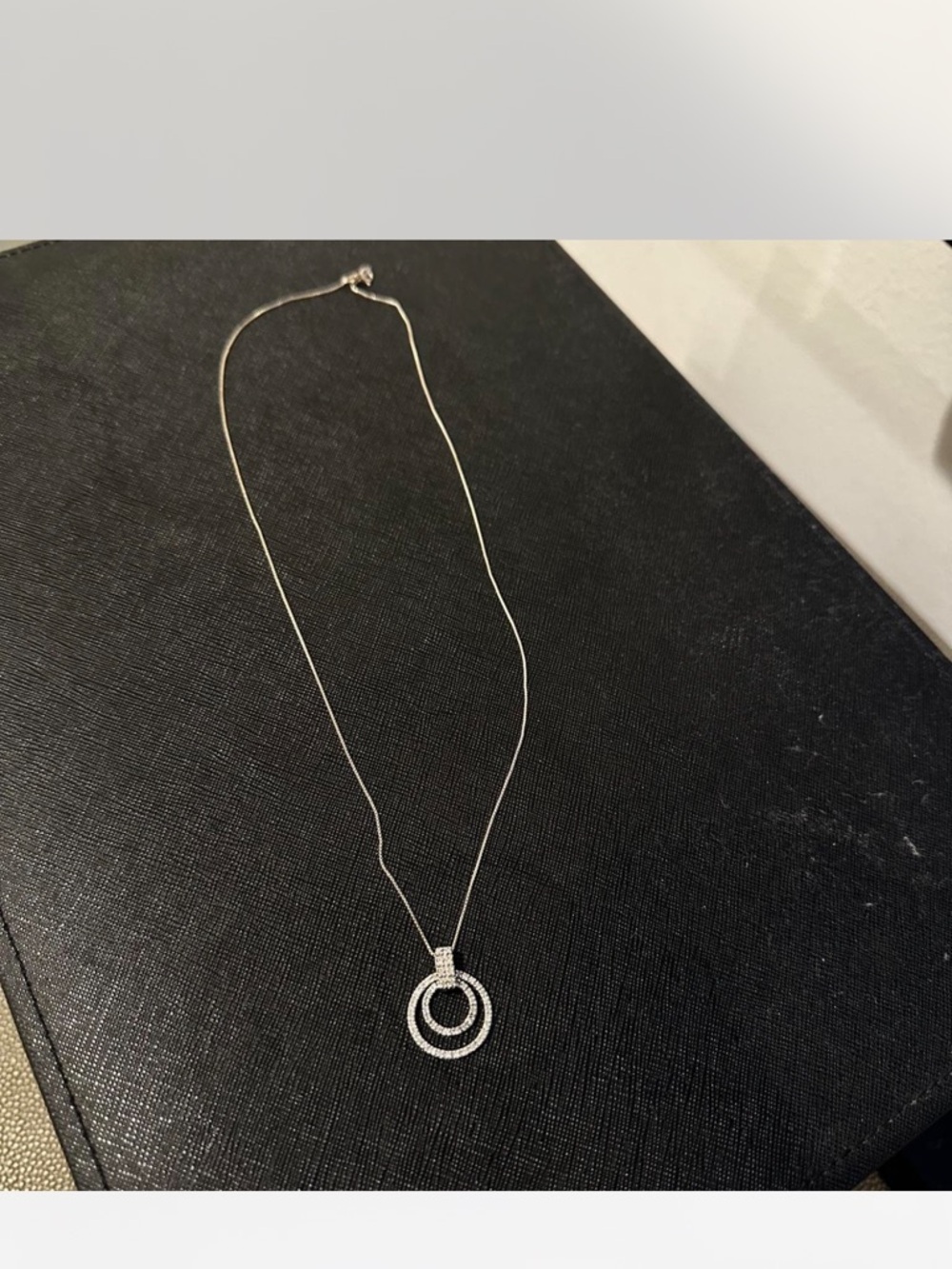 Diamond Circle Pendant Necklace